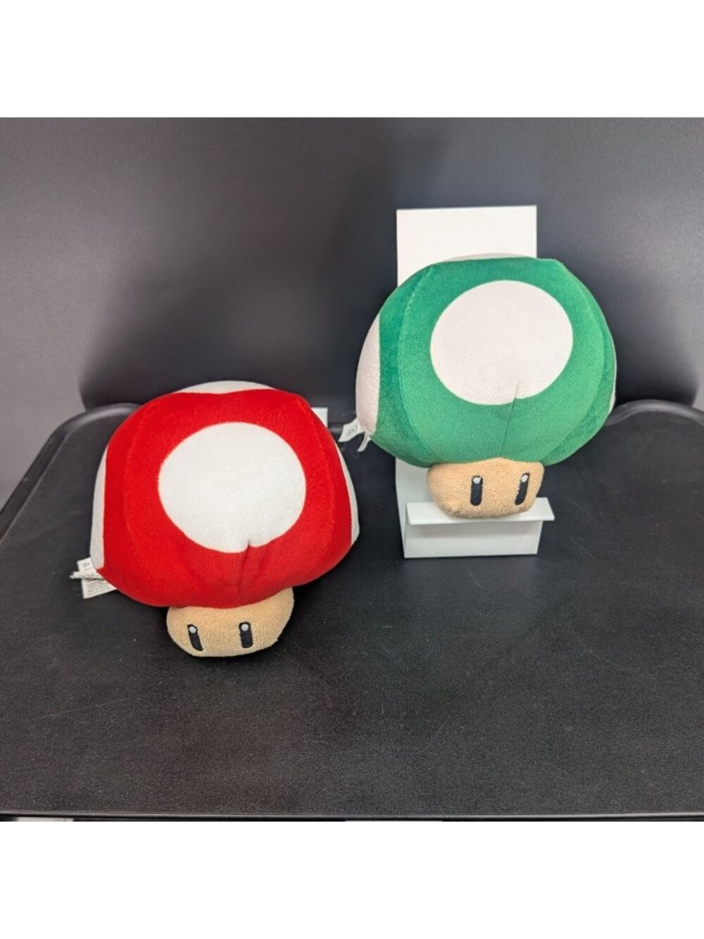 Super Mario Mushroom Plush Set Red Green 1 Up Power Up Nintendo Stuffed Toy 4.5"